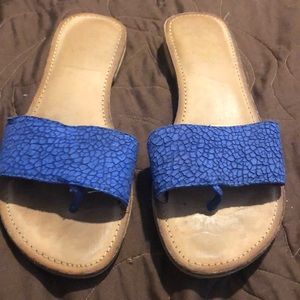 Seychelles weekenders blue leather sandal Size 7